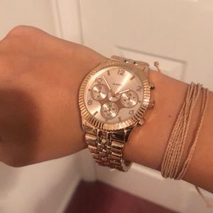 Rose gold watch